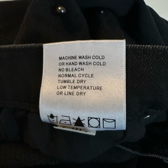 Driftwood Jackie Black Pearl Studded Raw Hem Jeans - Size 29 - Picture 6 of 14